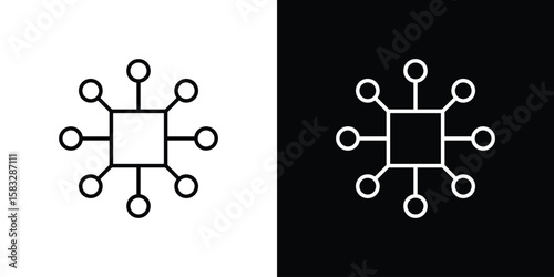 Multi channel icon line for web, mobile and infographics.