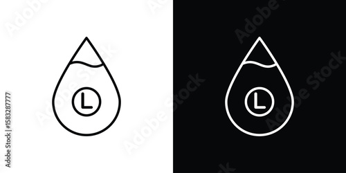 Liter icon line for web, mobile and infographics.