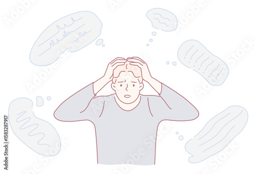 A visual representation showing the complexities of mental stress and the feeling of being overwhelmed