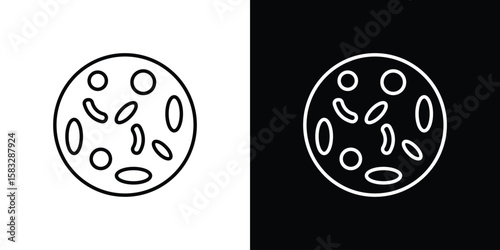 Leukemia icon line for web, mobile and infographics.