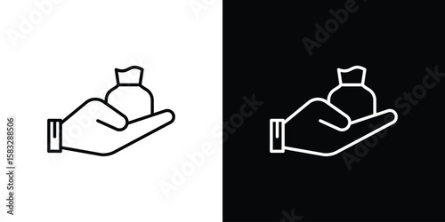 Inheritance law icon line for web, mobile and infographics.