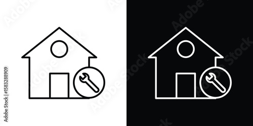 Home repair icon line for web, mobile and infographics.