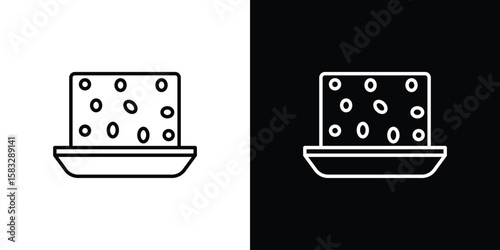 Halva icon line for web, mobile and infographics.