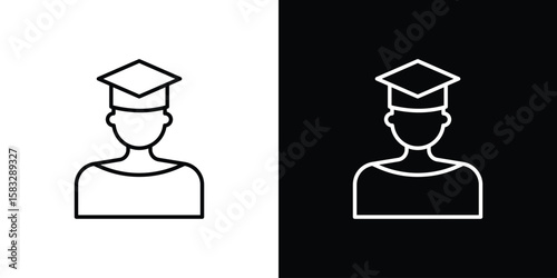 Graduated icon line for web, mobile and infographics.