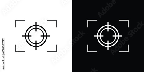 Focus icon line for web, mobile and infographics.