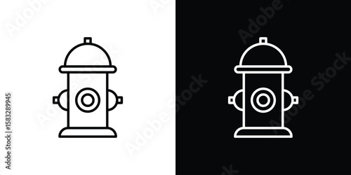 Fire hydrant icon line for web, mobile and infographics.