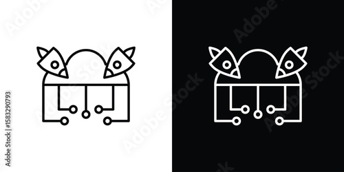 DOS icon line for web, mobile and infographics.