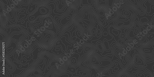 modern style topographic dotted pathways creates an abstract design element perfect for backgrounds and various creative contour lines small dashes  dark gray background design element.