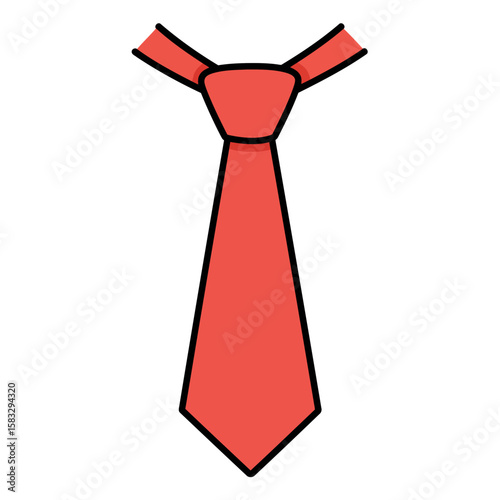 A minimalist necktie vector icon for father's day