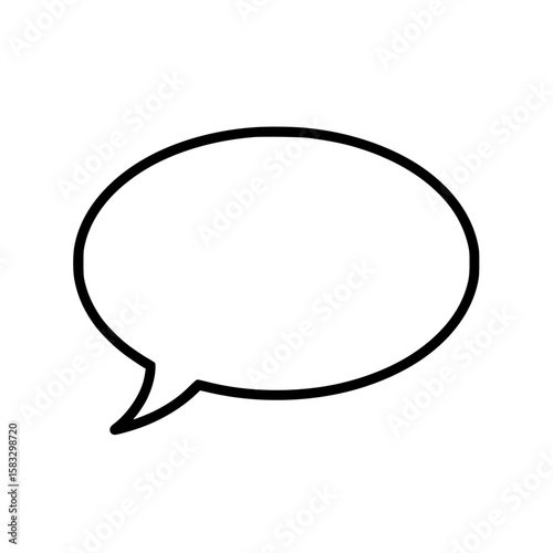 Speak Bubble - Express Yourself: A simple, clear speech bubble, ready to convey thoughts, ideas, or messages.