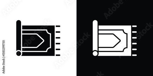Rugs icon vector graphics. Flat solid black vector set