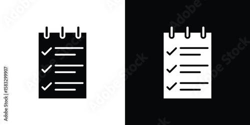 Reservation icon vector graphics. Flat solid black vector set