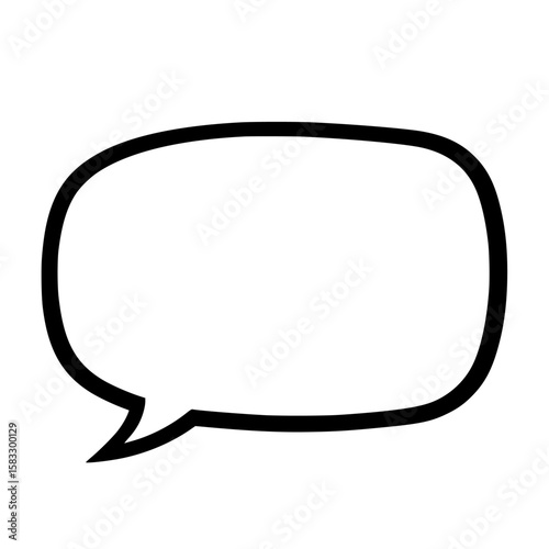 Speak Bubble - Express Yourself: A simple, clear speech bubble, ready to convey thoughts, ideas, or messages.