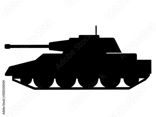 Tank war, Tank war army silhouette vector, Military tank Vector