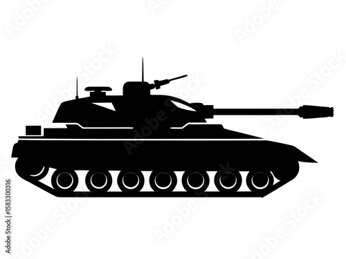 Tank war, Tank war army silhouette vector, Military tank Vector
