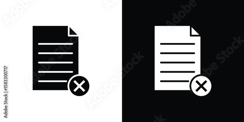 Paperless icon vector graphics. Flat solid black vector set
