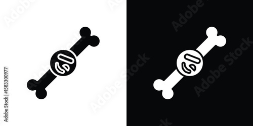 Multiple myeloma icon vector graphics. Flat solid black vector set