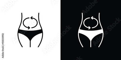 Metabolism icon vector graphics. Flat solid black vector set