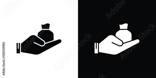 Inheritance law icon vector graphics. Flat solid black vector set