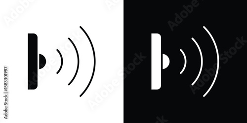 Infrared icon vector graphics. Flat solid black vector set