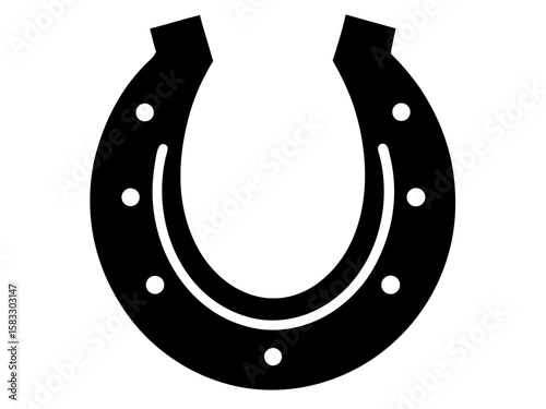 Horseshoe  black silhouette vector,Horseshoe  icon,Horseshoe  clipart illustration