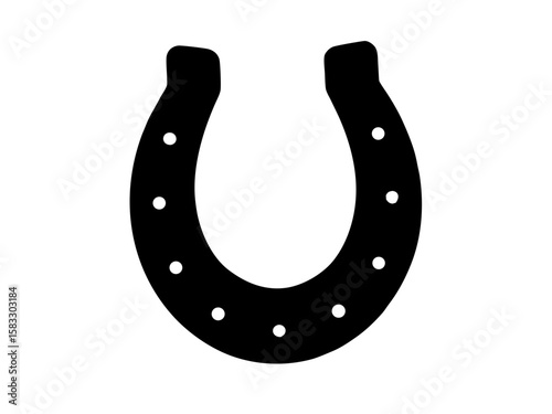 Horseshoe  black silhouette vector,Horseshoe  icon,Horseshoe  clipart illustration