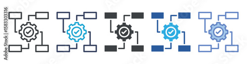 Control icon set multiple style collection