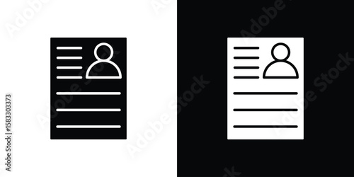 Criminal record icon vector graphics. Flat solid black vector set