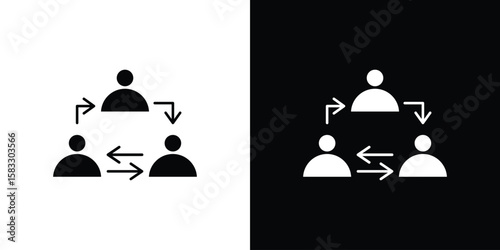 Coordinate icon vector graphics. Flat solid black vector set