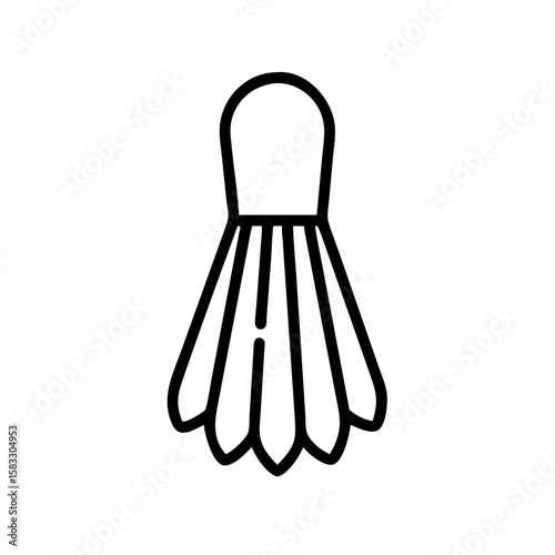 badminton shuttlecock icon vector illustration