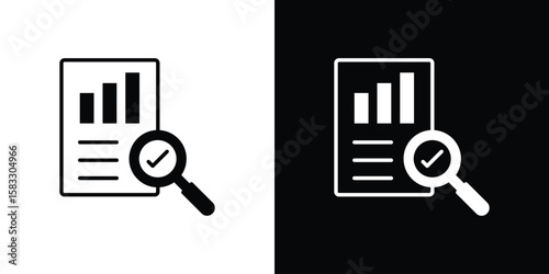 Auditors icon vector graphics. Flat solid black vector set