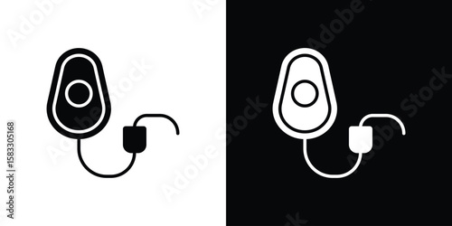 Anesthesia icon vector graphics. Flat solid black vector set