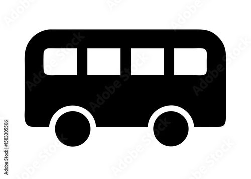 school bus icon vector 