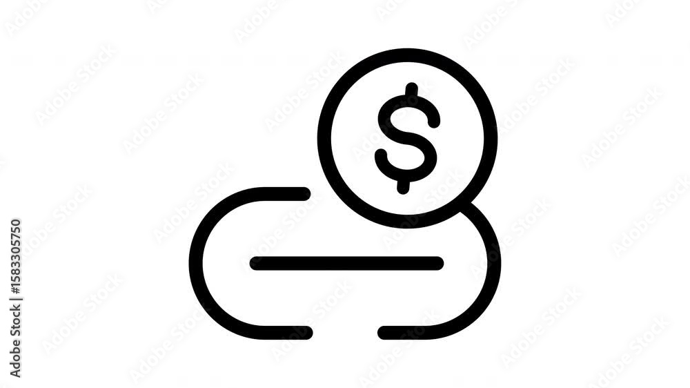 url payment line  icon animated