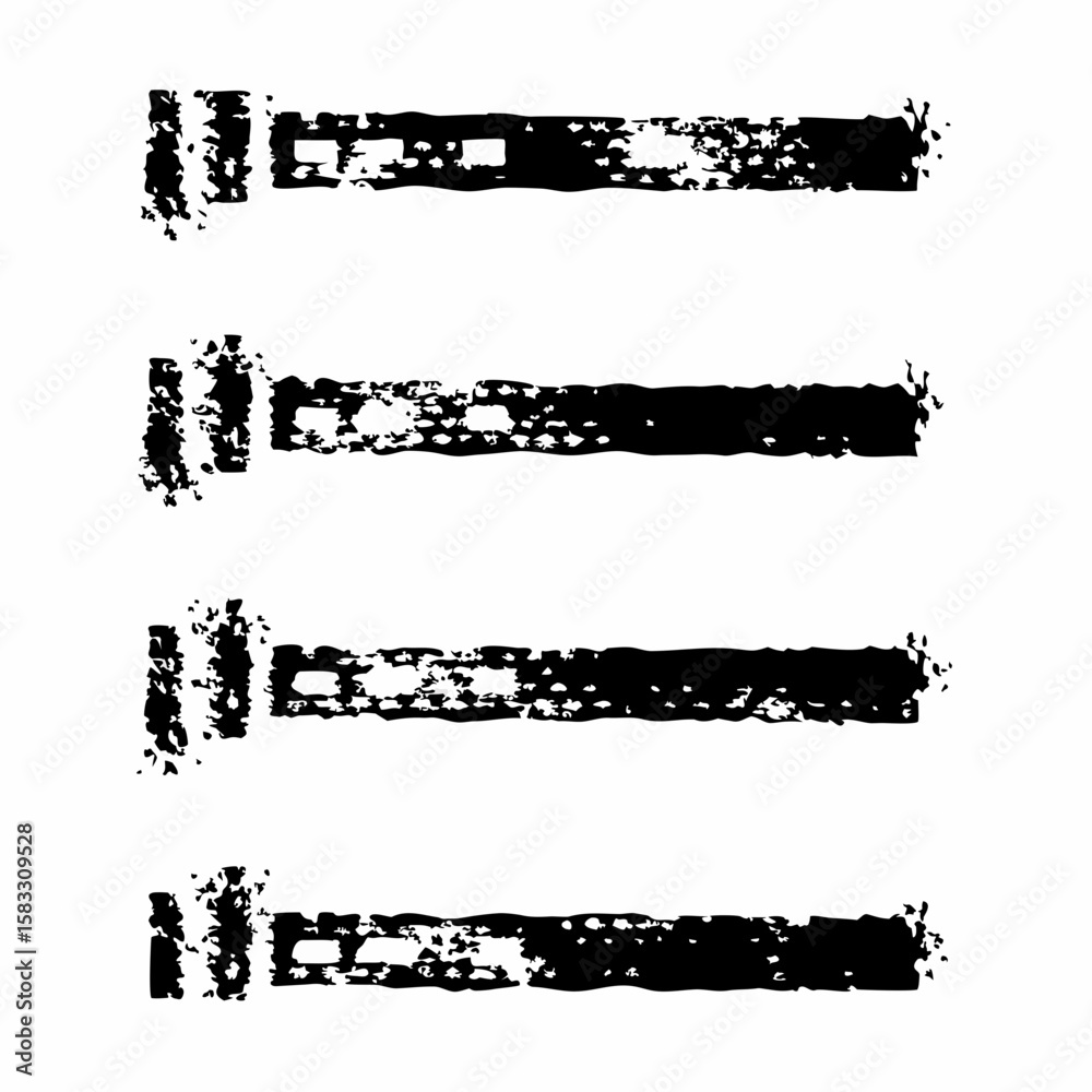 Obraz premium Black brush stroke elements abstract background
