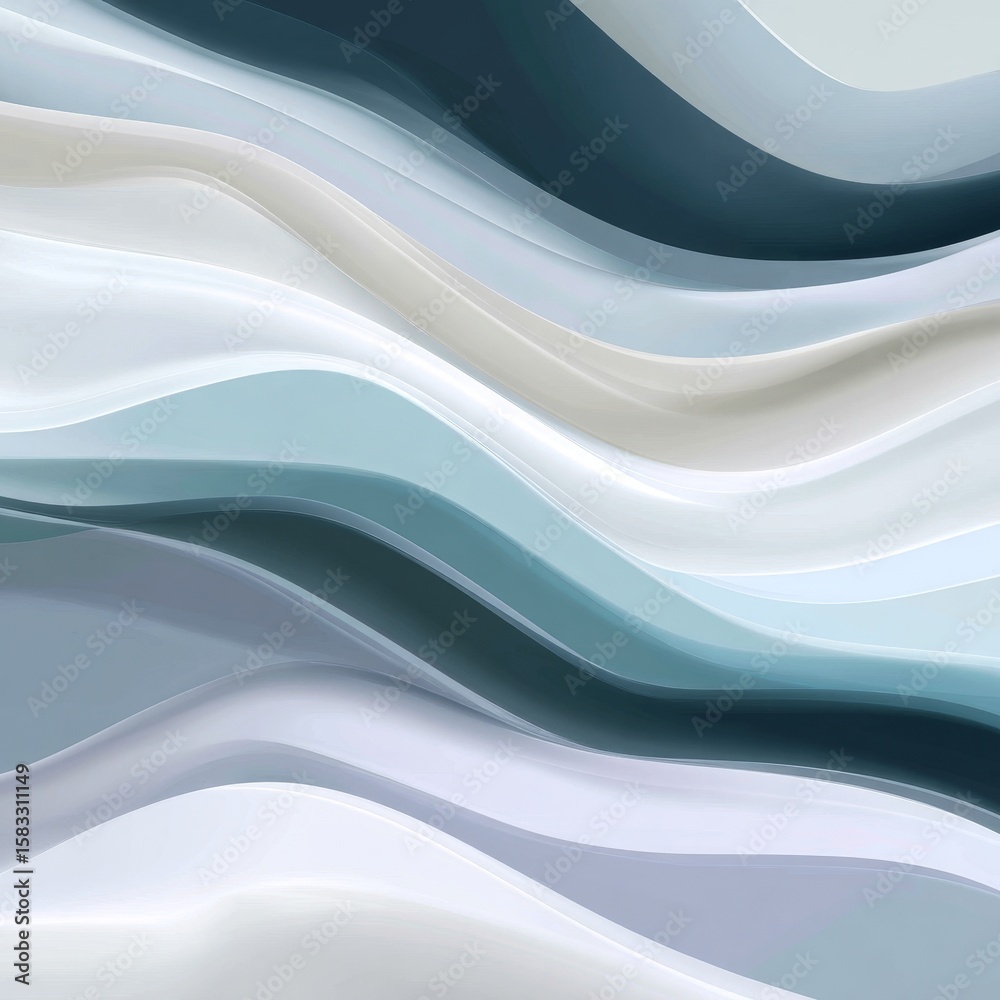 Fototapeta premium Abstract wave pattern in soft pastel hues with flowing curves and texture