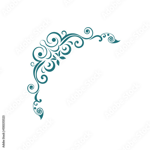 antique lace swirl corners on faded textured 