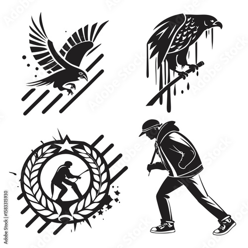 Eagle falcon baseball player rapper bird flying