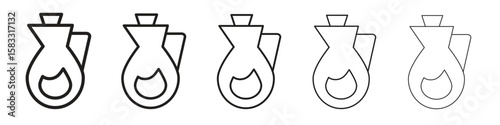 Vinegar icon vector Art line Illustrations collection
