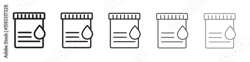 Urine test icon vector Art line Illustrations collection