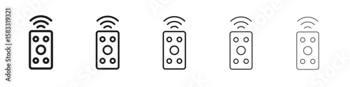 Remote control icon vector Art line Illustrations collection