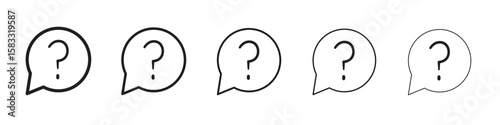 Question icon vector Art line Illustrations collection