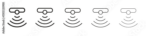 Motion sensor icon vector Art line Illustrations collection