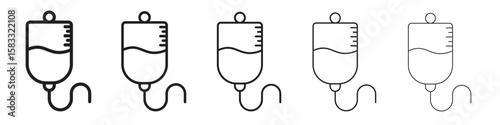 Intravenous icon vector Art line Illustrations collection