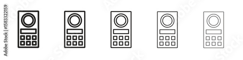 Intercom icon vector Art line Illustrations collection