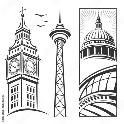 Iconic Landmarks Collection big ben clock tower