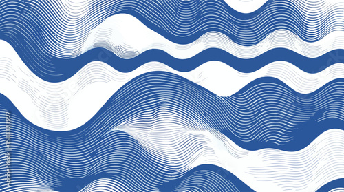 Abstract blue and white wavy lines pattern creating modern geometric design for backgrounds.