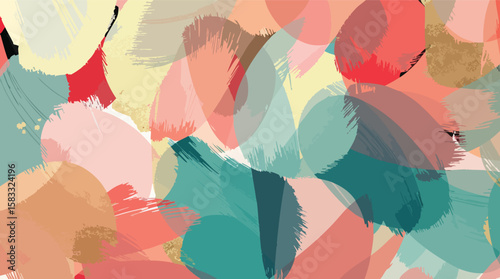 Abstract colorful brush strokes design pattern for artistic background or creative projects.