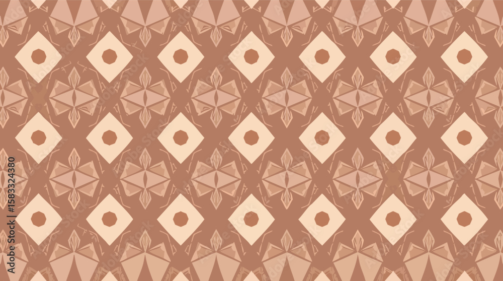 Abstract geometric pattern design with repeated shapes in warm neutral earthy tones. Abstract geometric pattern design with repeated shapes in warm neutral earthy tones.
