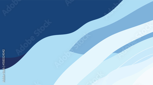 Abstract fluid shapes in various shades of blue forming a modern and appealing background.